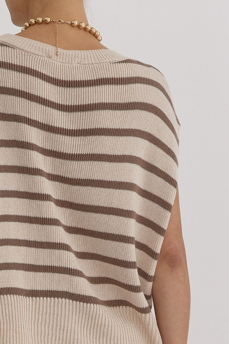 Kelsey Striped Sweater Knit Top