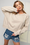 Mineral Washed French Terry Knit Pullover Sweatshirt ET16600