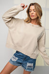 Mineral Washed French Terry Knit Pullover Sweatshirt ET16600
