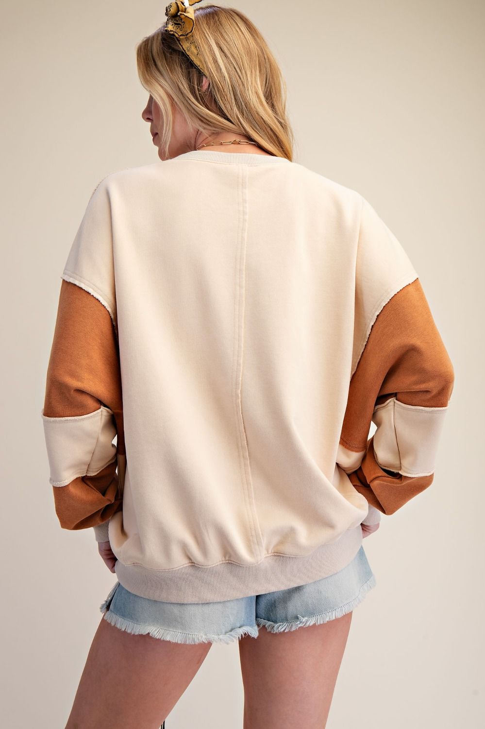 Easel Game Day Patch Washed Terry Pullover