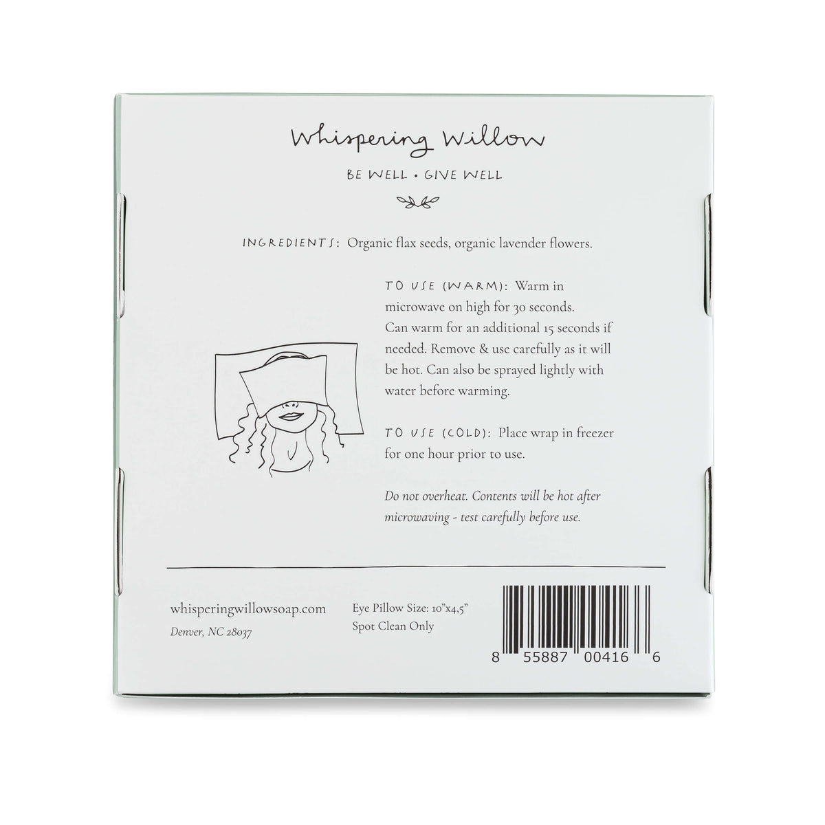 Whispering Willow Fern Lavender Eye Pillow