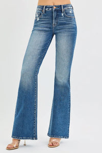Risen High Rise Tummy Control Flare Jeans