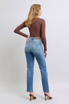 Judy Blue Vintage Wash Thermal Straight Jeans 
These straight cut jeans feature Judy Blue stretch denim with a brushed thermal interior for an extra layer of warmth during the colder months! Designed with a high rise, medium wash, stitching on the back pockets, and no distressing.