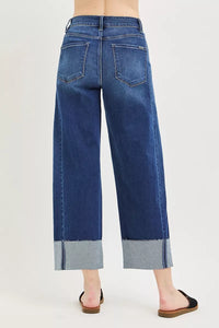Risen High Rise Slouchy Crop Barrel Cuffed Jeans PGC21750