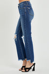 RISEN High Rise Distressed Crop Flare Jeans