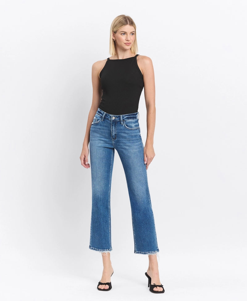 VERVET High Rise Ankle Straight Jeans