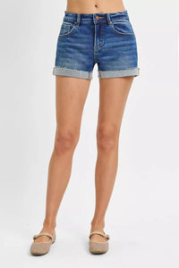 Risen Low Rise Cuffed Denim Shorts RDS6351