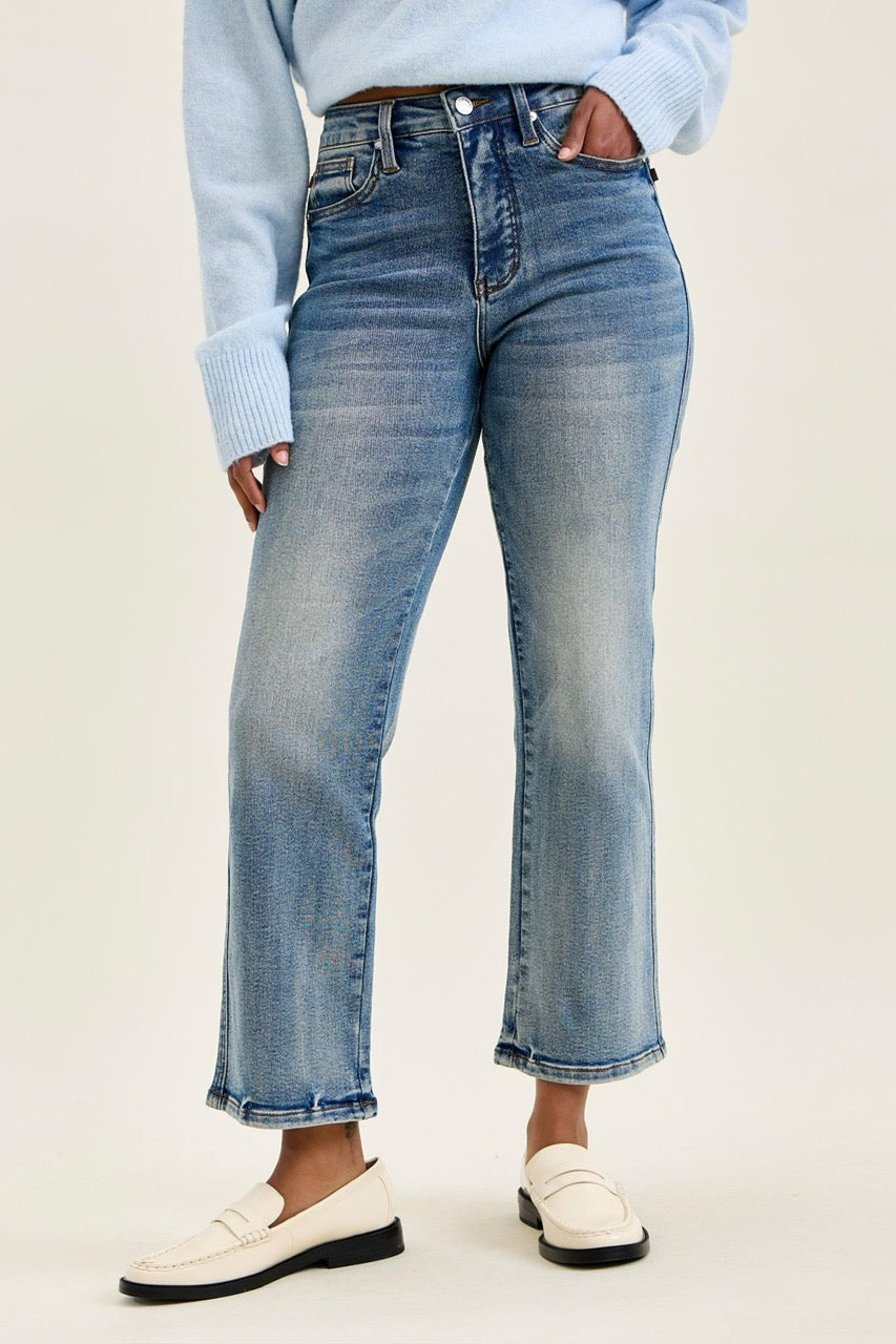 Judy Blue High Rise Tummy Control Ankle Straight Jeans 881166