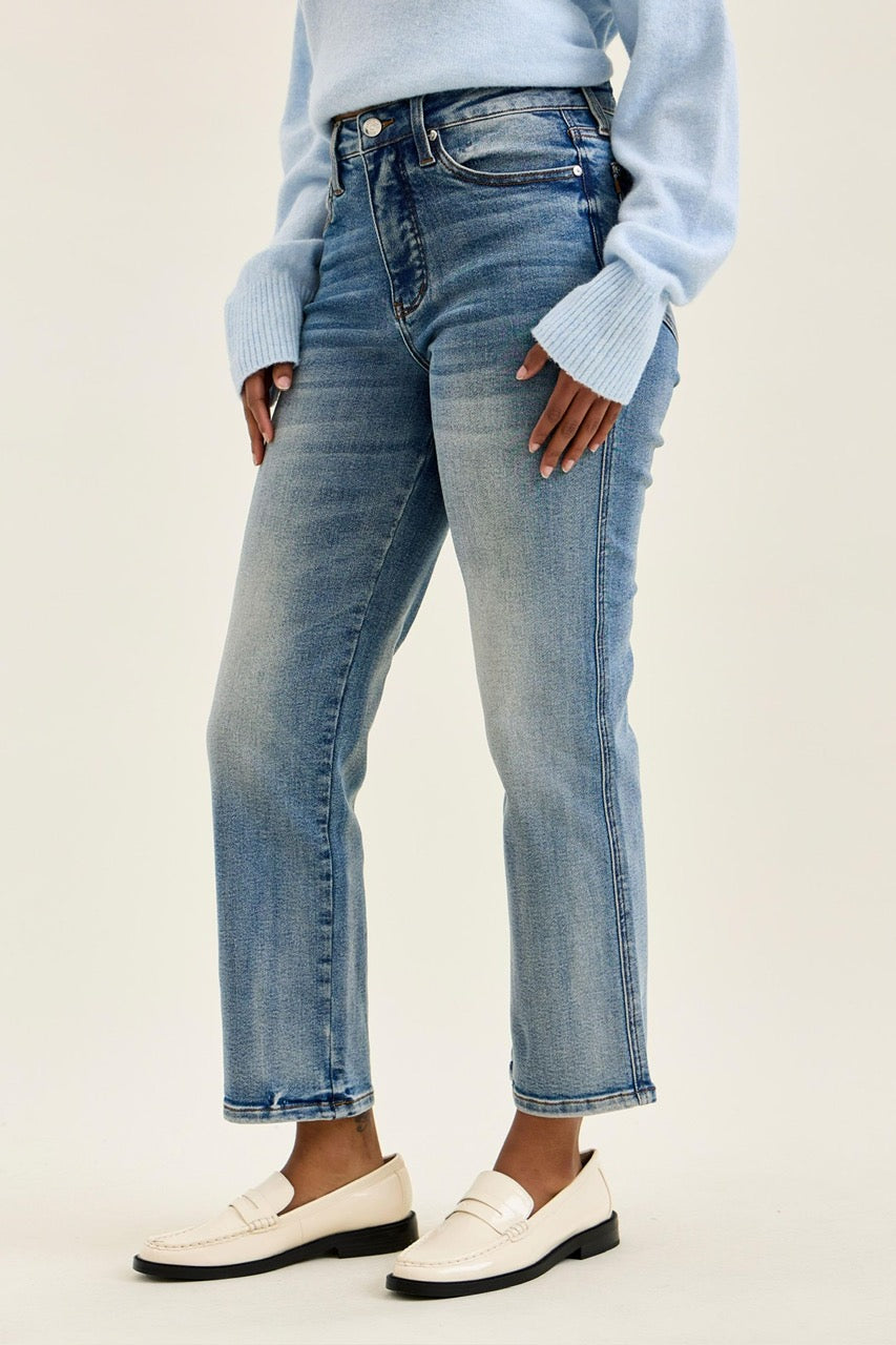 Judy Blue High Rise Tummy Control Ankle Straight Jeans 881166