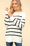 Oversized Pullover Stripe Sweater