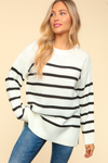 Oversized Pullover Stripe Sweater