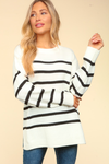 Oversized Pullover Stripe Sweater