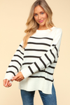 Oversized Pullover Stripe Sweater