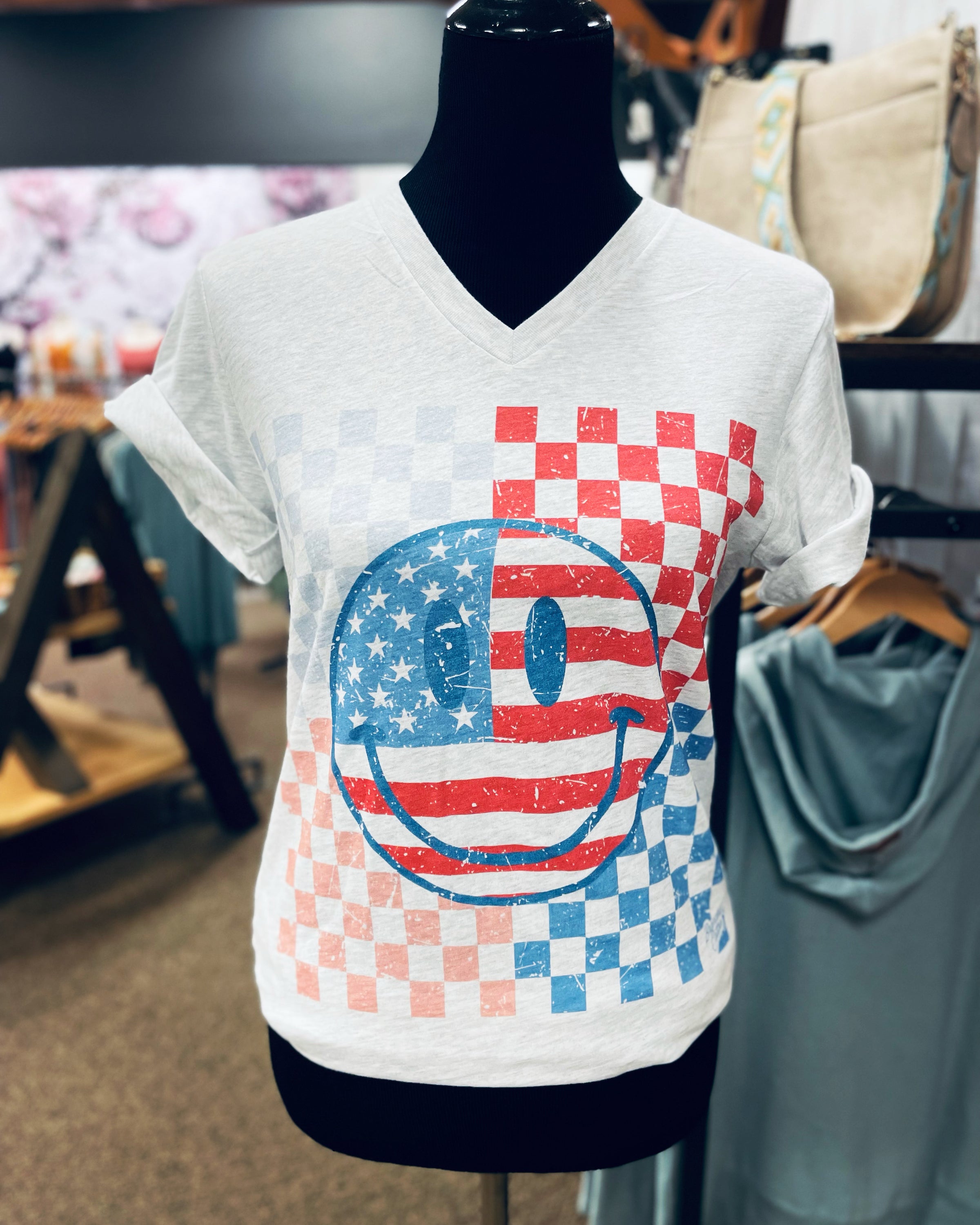 Checkered American Graphic Tee