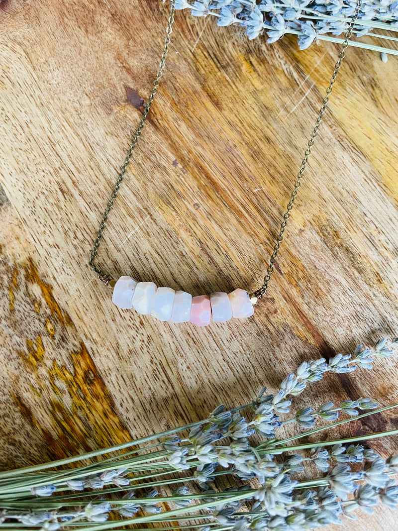 Olivia Peruvian Opal Chunky Arc Necklace