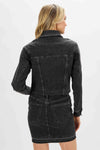 Judy Blue Vintage Black Cropped Denim Jacket