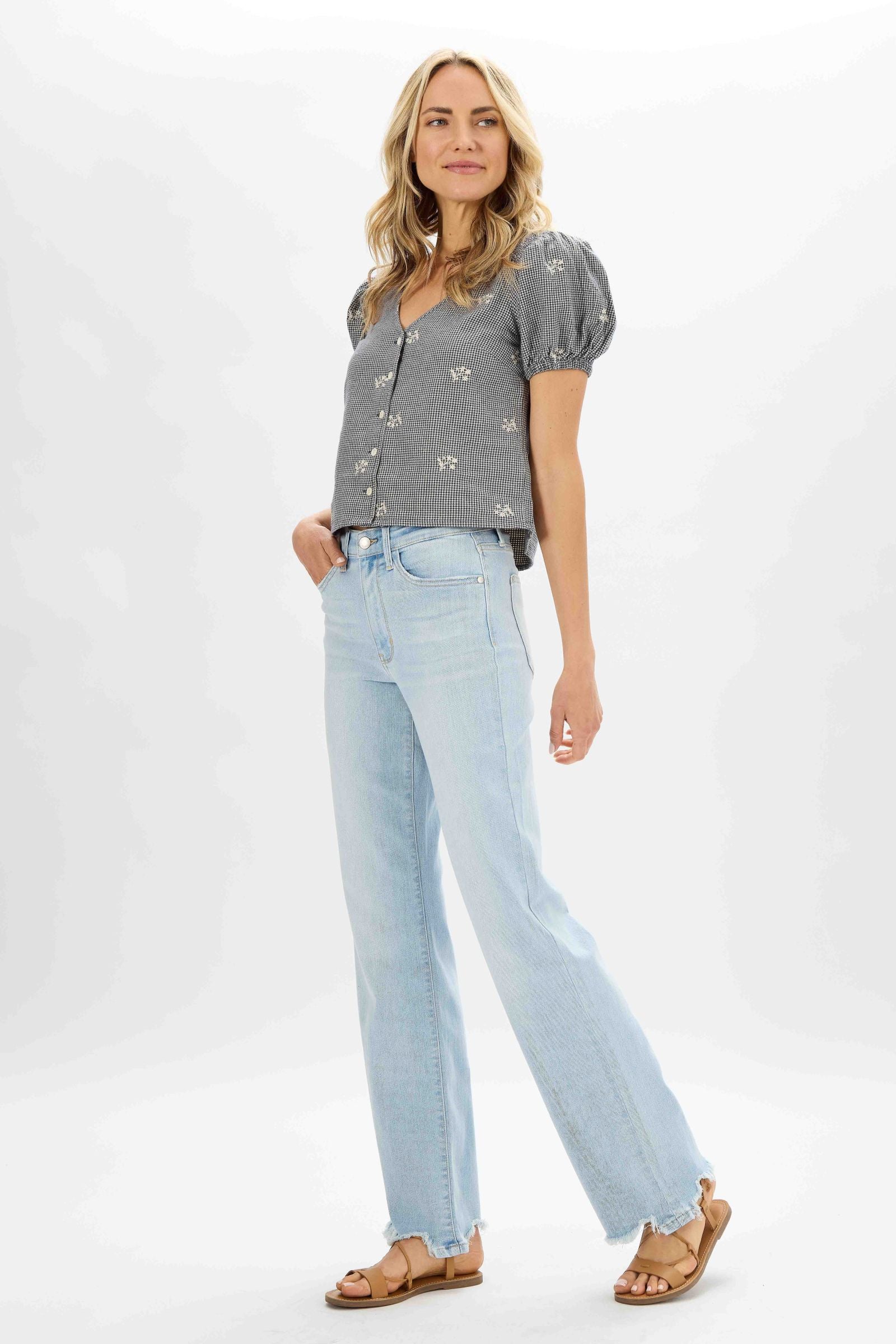 Judy Blue Light Wash High Rise Straight Jeans