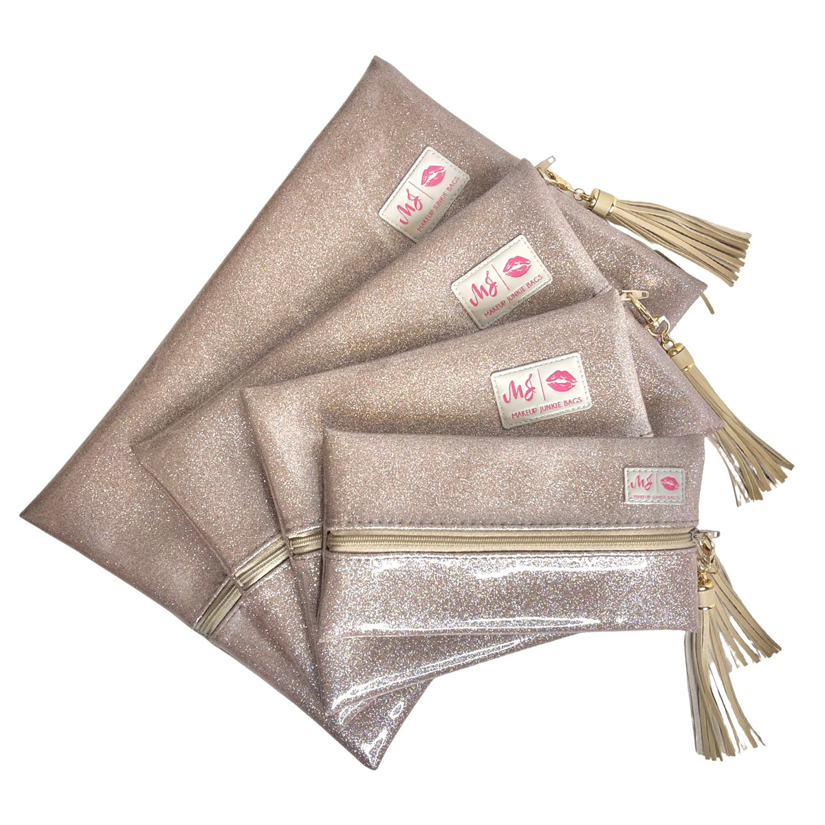 Makeup Junkie Bags Stardust Champagne