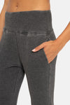 Mineral Wash Thermal Jogger Lounge Pants - Black