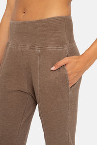 Mineral Wash Thermal Jogger Lounge Pants - Dark Earth