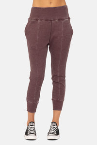 Mineral Wash Thermal Jogger Lounge Pants - Plum