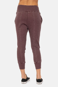 Mineral Wash Thermal Jogger Lounge Pants - Plum