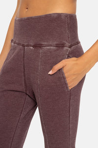 Mineral Wash Thermal Jogger Lounge Pants - Plum