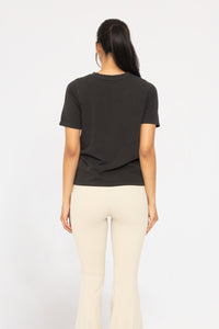 Classic Boxy Fit Pima Cotton Tee - Black