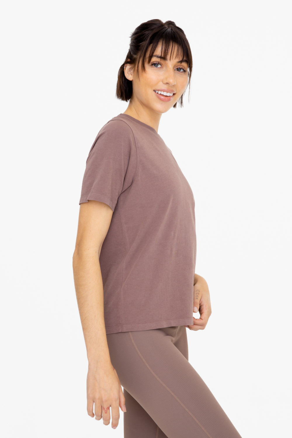 Classic Boxy Fit Pima Cotton Tee - Deep Taupe