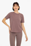 Classic Boxy Fit Pima Cotton Tee - Deep Taupe