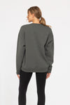 Boyfriend Pullover Fleece Sweatshirt - Urban Grey