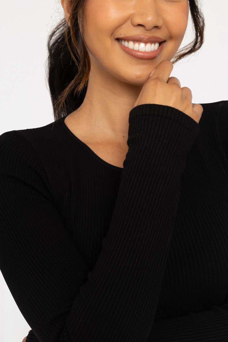 Seamless Ribbed Long Sleeve Top