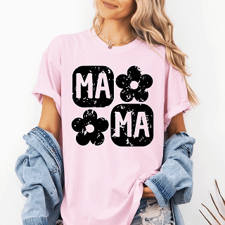 Mama Flower Comfort Colors Graphic T-Shirt