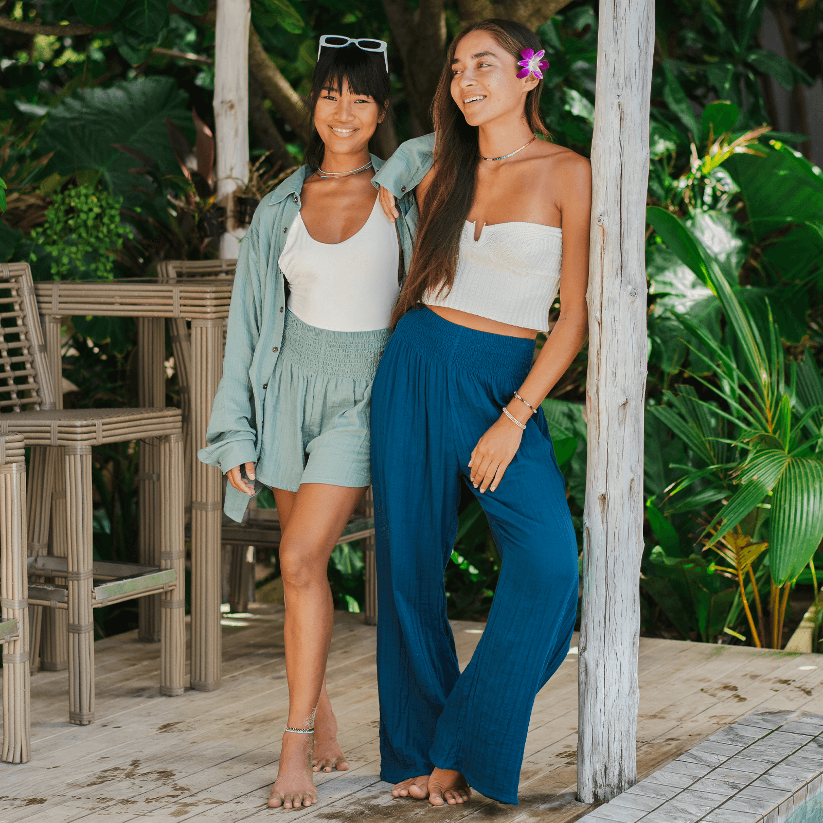 Lotus and Luna Pacific Wide Leg Cotton Pants
