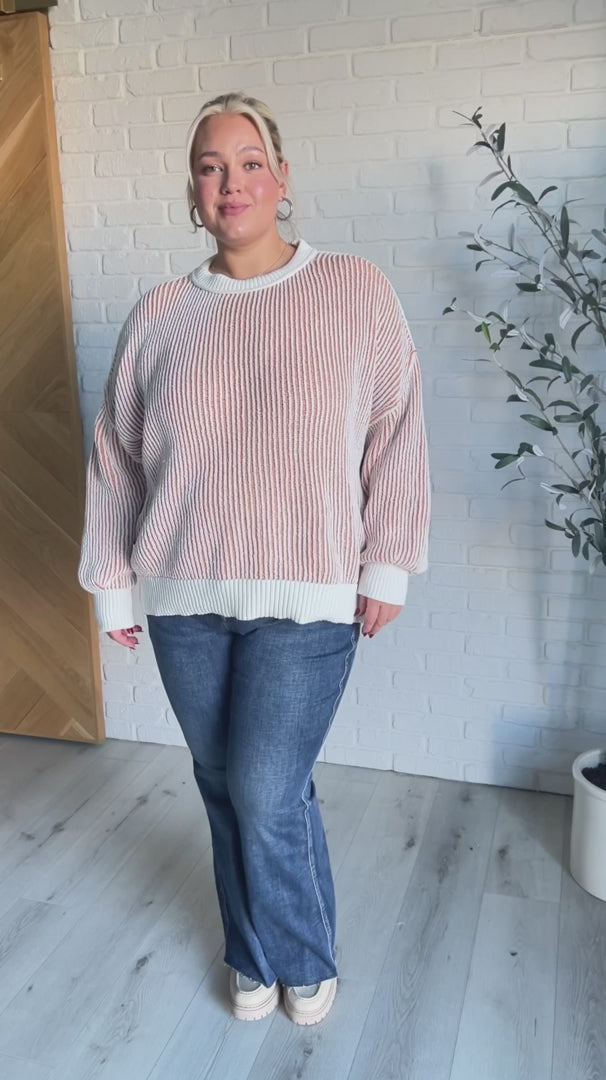 Ribbed Contrast Trim Sweater