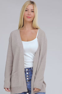 Mallory Melange Open Front Sweater Cardigan