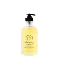 Whispering Willow Lavender Natural Hand Soap in a Glass Bottle