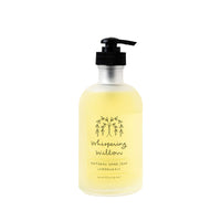 Whispering Willow Lemongrass Natural Hand Soap in a Glass Bottle
