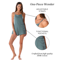 Lotus and Luna Sage Boardwalk Romper