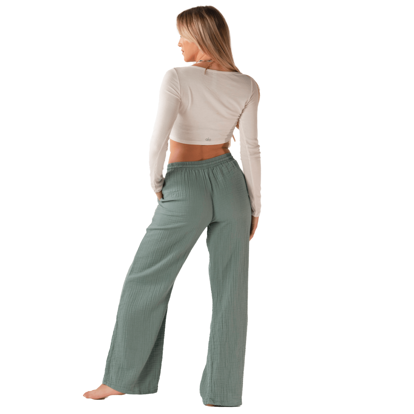 Lotus and Luna Sage Cotton Cabana Pants