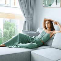 Lotus and Luna Sage Wide Leg Cotton Pants