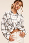 Encore Plaid Flannel Button Down Shirt - Multiple Colors