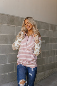 Ampersand Avenue Half Zip Sweatshirt - Rose Over Bros