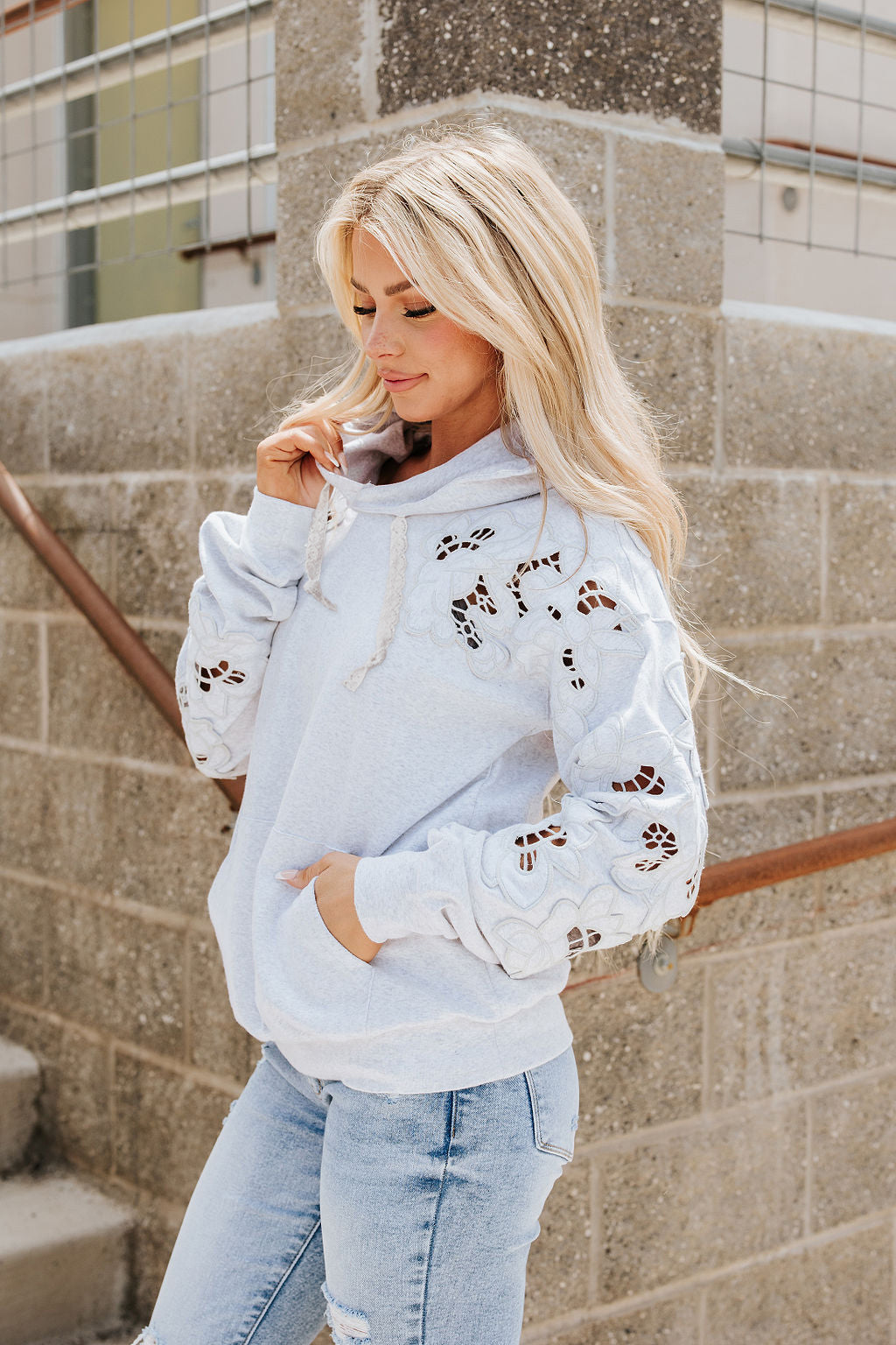 Ampersand Avenue University Hoodie - Love Story Grey