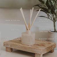 Sweet Water Decor Salt and Sea White Translucent Tinted Glass Jar Reed Diffuser