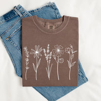 Comfort Colors Wildflower Minimalist Graphic Tee