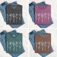 Comfort Colors Wildflower Minimalist Graphic Tee