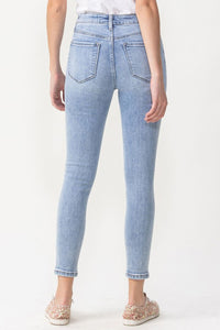 LOVERVET by Vervet Light Wash High Rise Crop Skinny Jeans