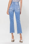 VERVET by Flying Monkey Destroyed Crop Straight Jeans