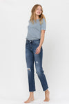 VERVET by Flying Monkey Constance Mid Rise Relaxed Straight Jeans